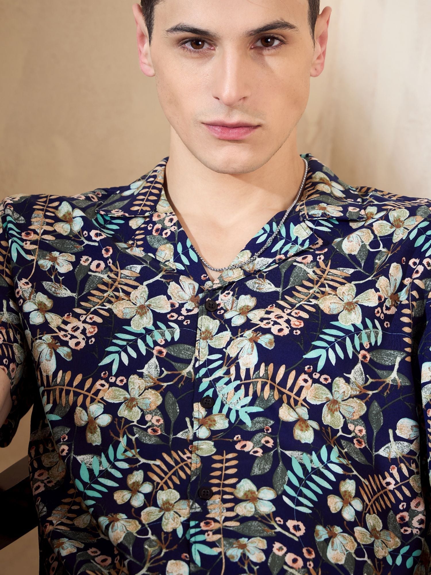 Men's Navy Blue Comfort Fit Co-Ords