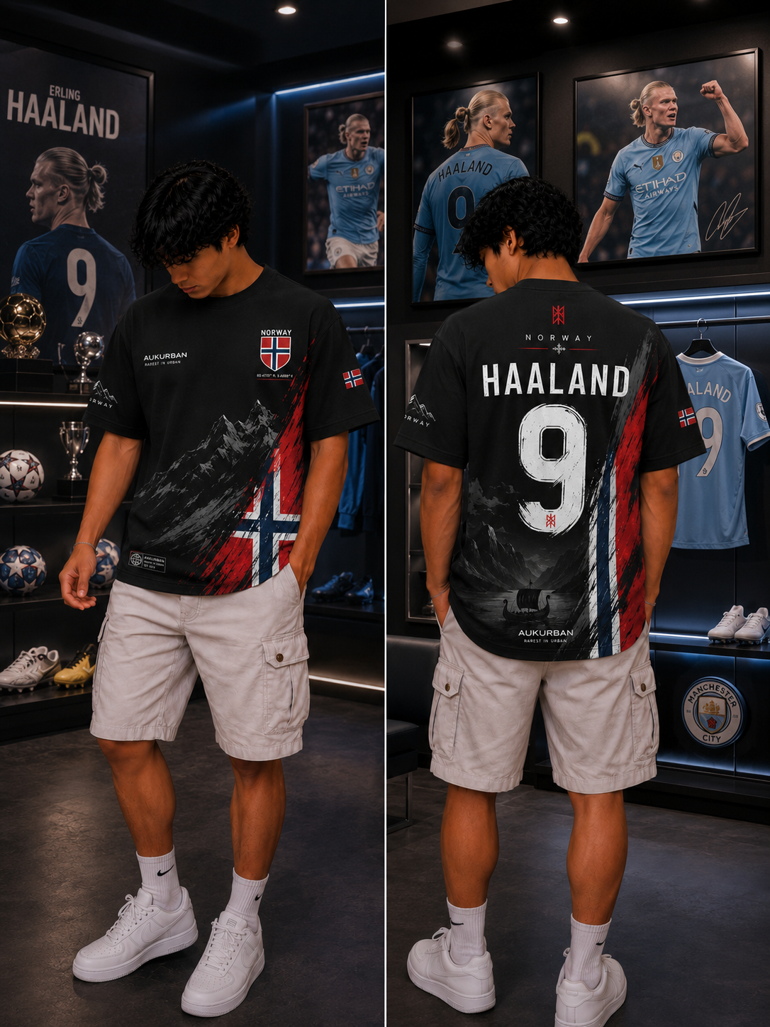 Haaland Norway Oversized Premium T-Shirt