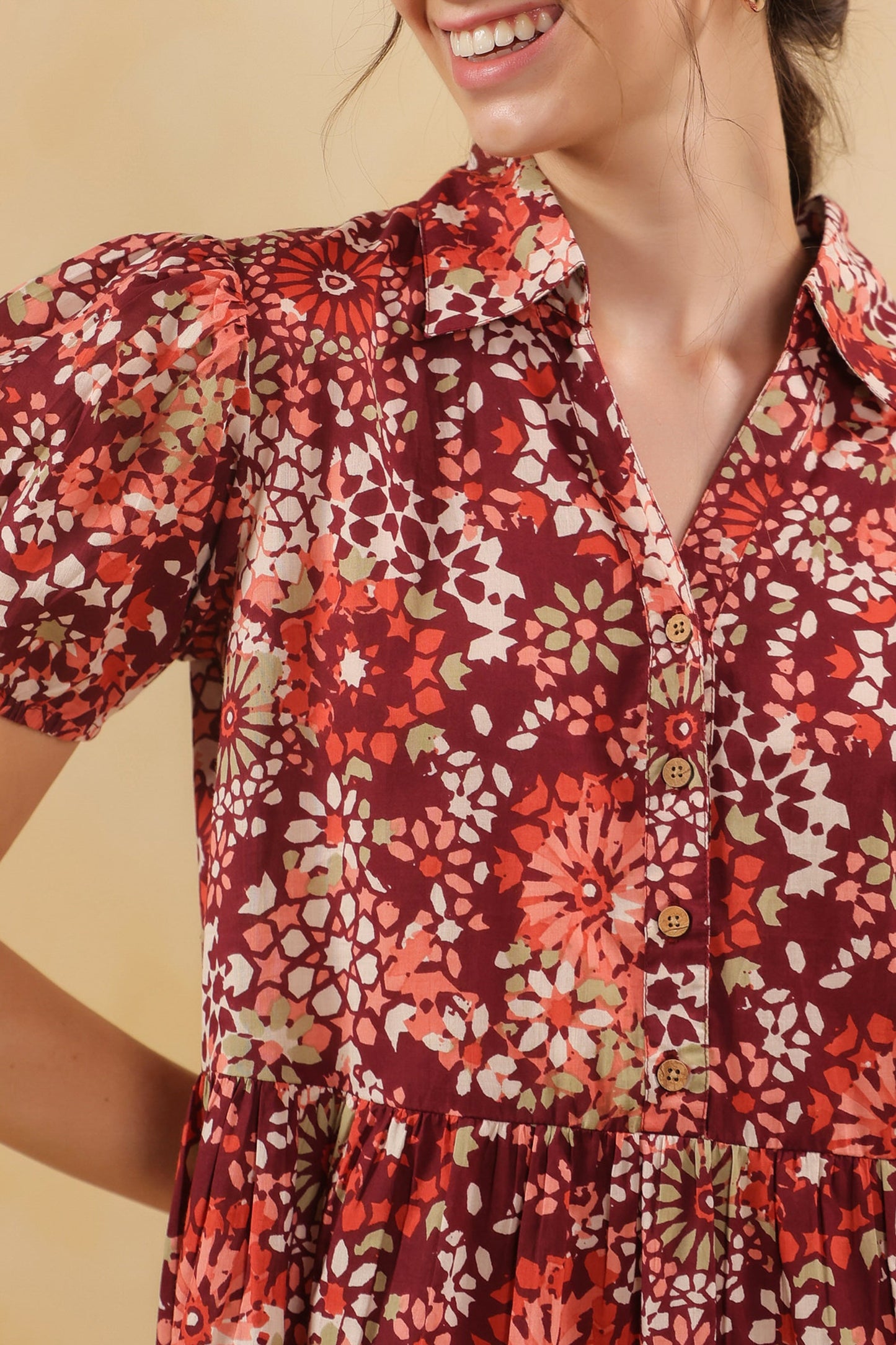 Red Reverie Cotton Dress