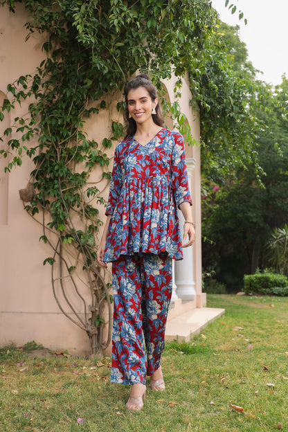 Primaire Papillon Russian Silk Co-ord Set