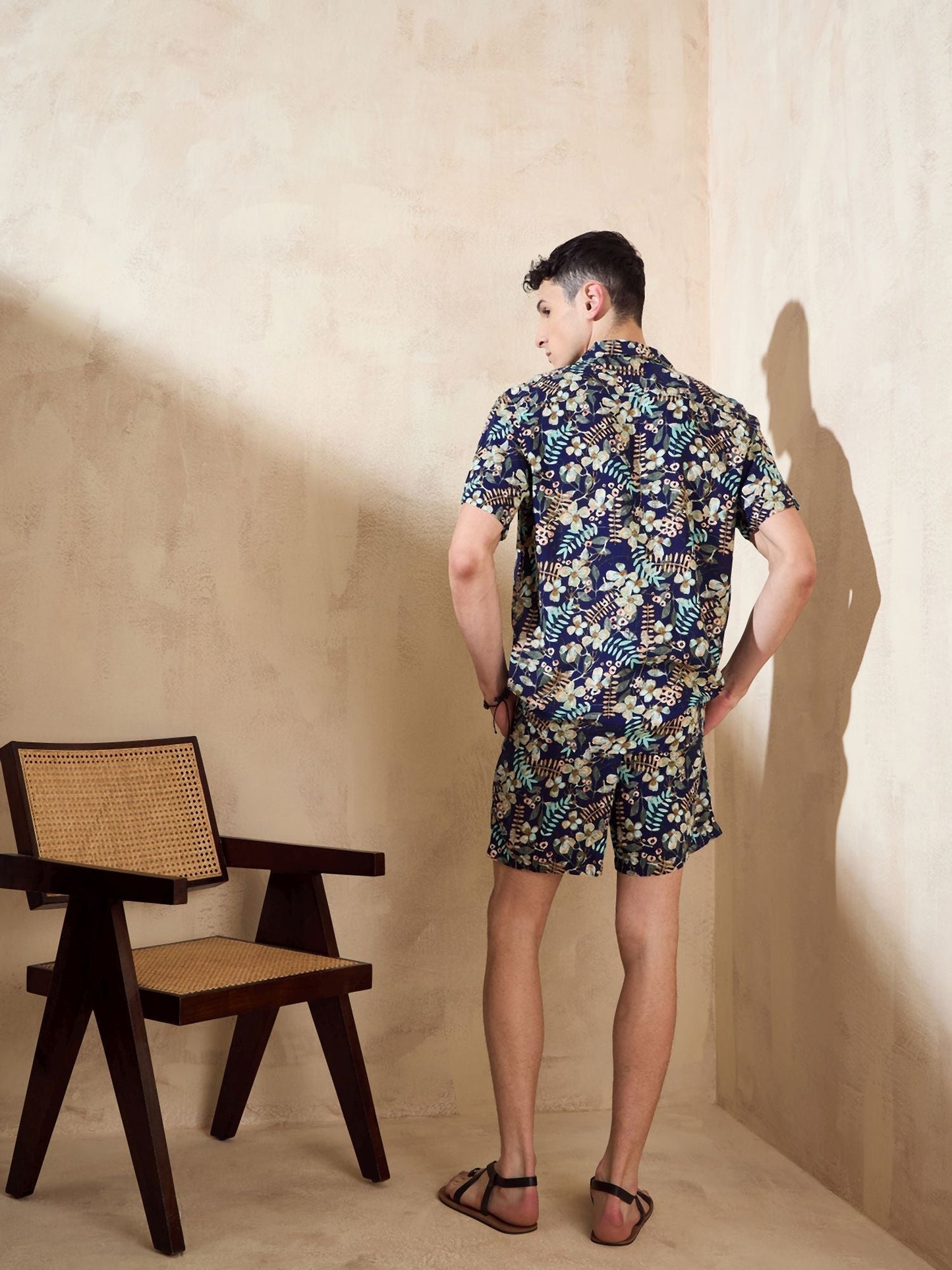 Men's Navy Blue Comfort Fit Co-Ords