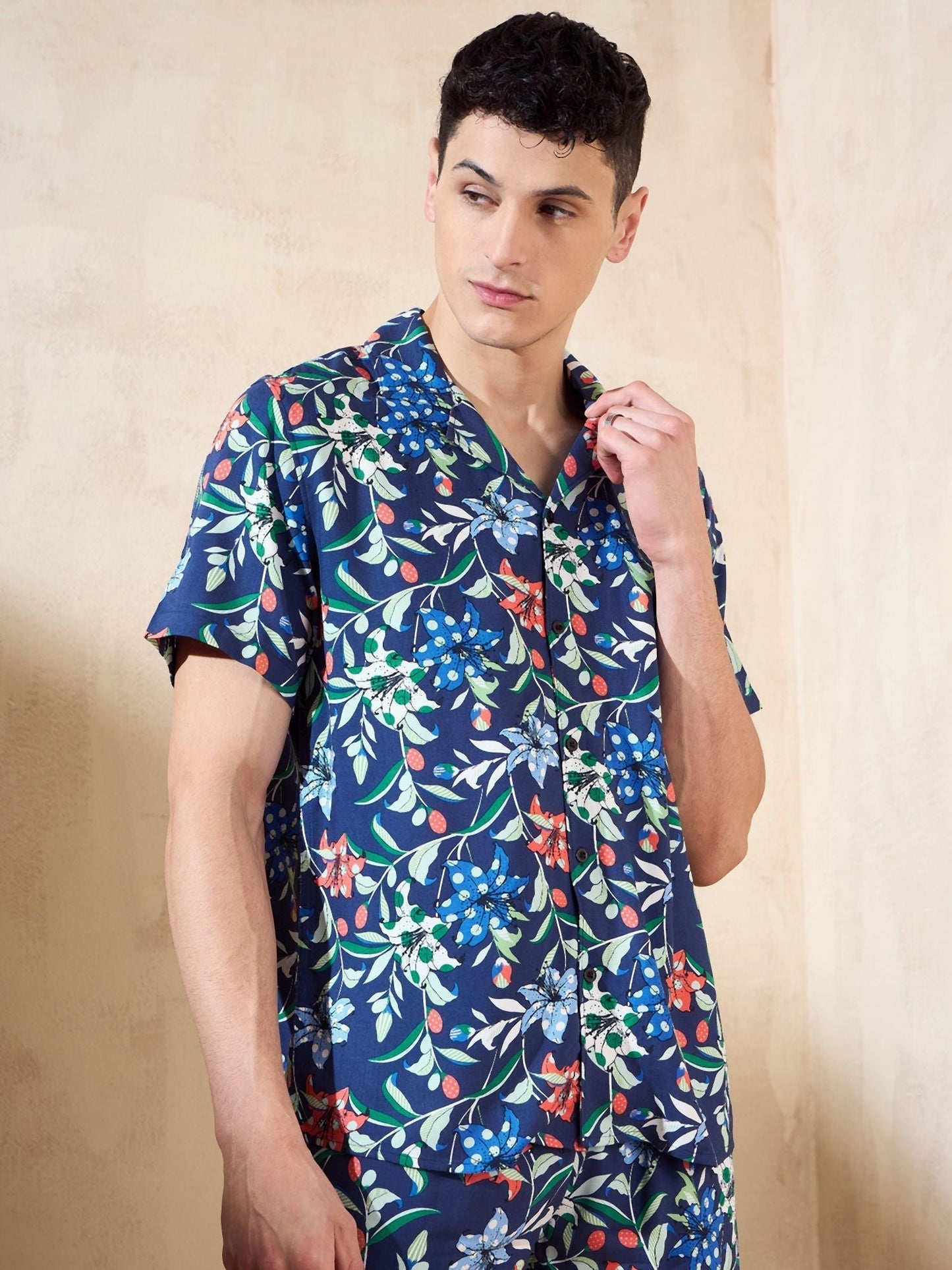 Men's Blue Comfort Fit Co-Ords