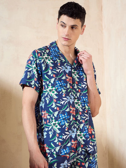 Men's Blue Comfort Fit Co-Ords