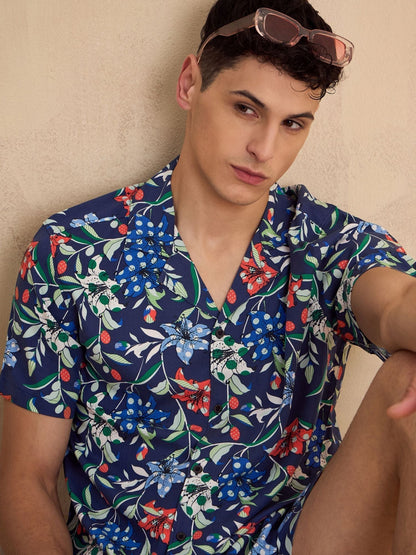 Men's Blue Comfort Fit Co-Ords