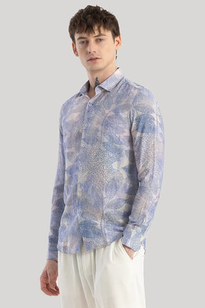 Axel Blue Printed Shirts