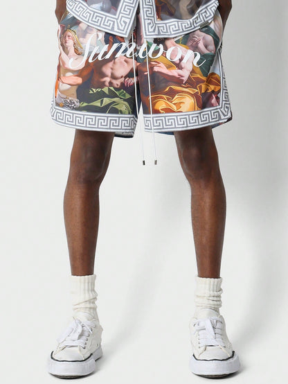 Resort Relaxed Fit Shirt And Short With All Over Print 2 Piece Set