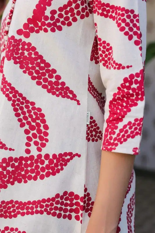 Ivory Rouge Cotton Flex Co-ord Set