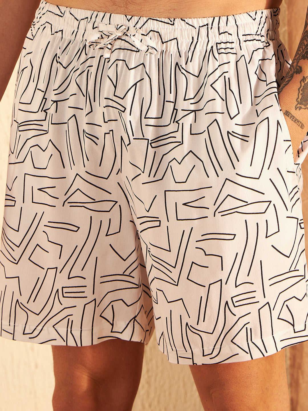 Geometric Printed Cuban Collar Co-Ords