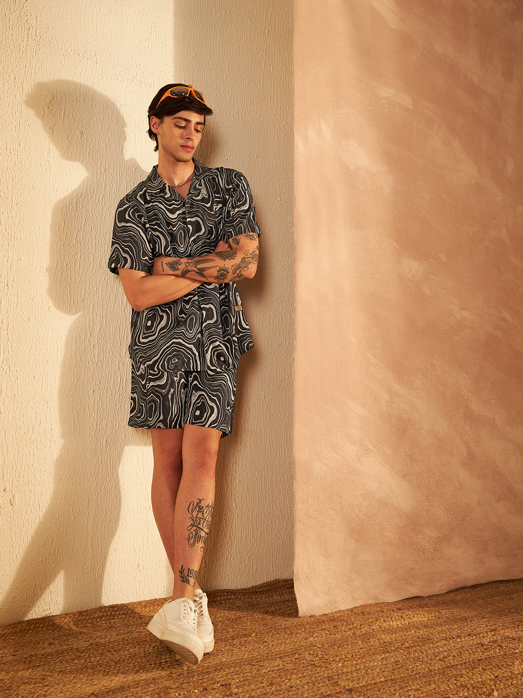 Black Abstract Printed Co-ord