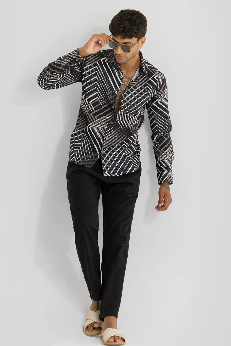 Momentum Black Geometric Shirt