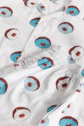 Donutonic White Printed Co-ords