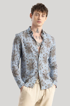 Axel Blue Floral Shirts