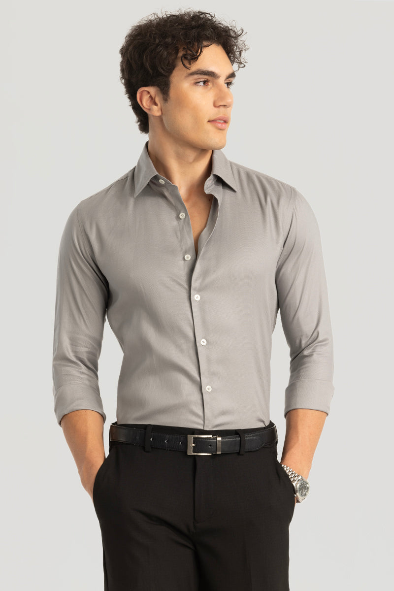 Grey Slim Fit Shirt