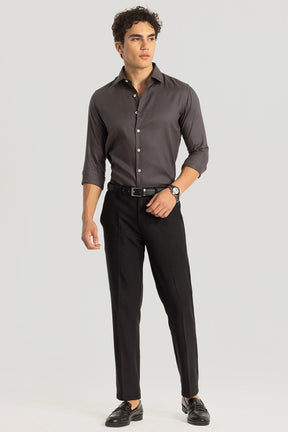 Dark Brown Slim Fit Shirt