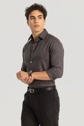 Dark Brown Slim Fit Shirt