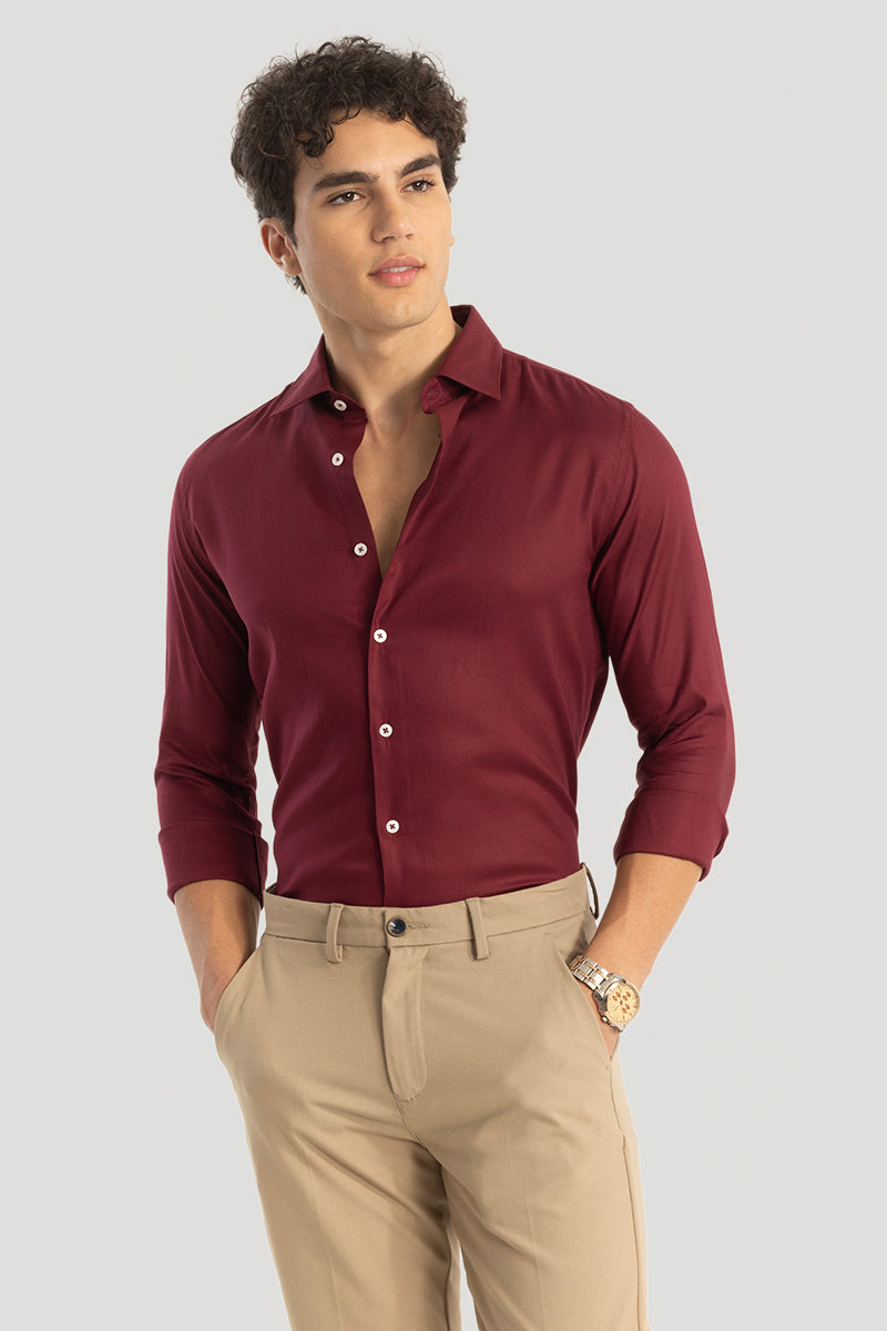 Red Slim Fit Shirt