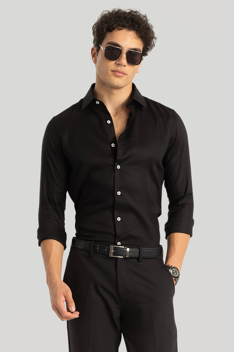 Black Slim Fit Shirt