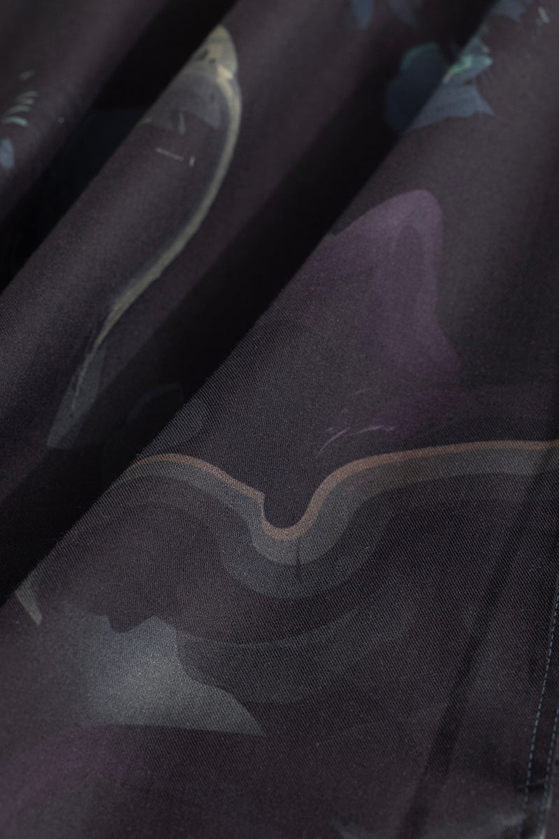 Midnight Purple Abstract Shirt