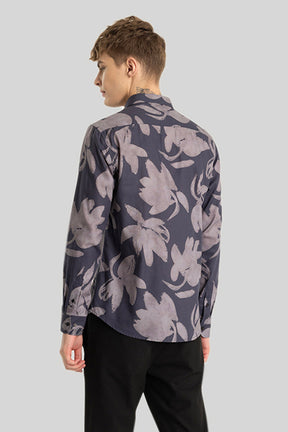 Lead Grey Floral Shirt