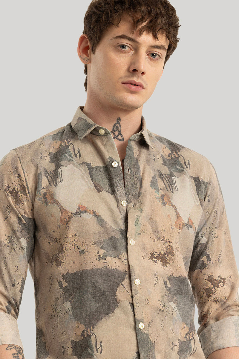 Dirk Tan Abstract Linen Shirt