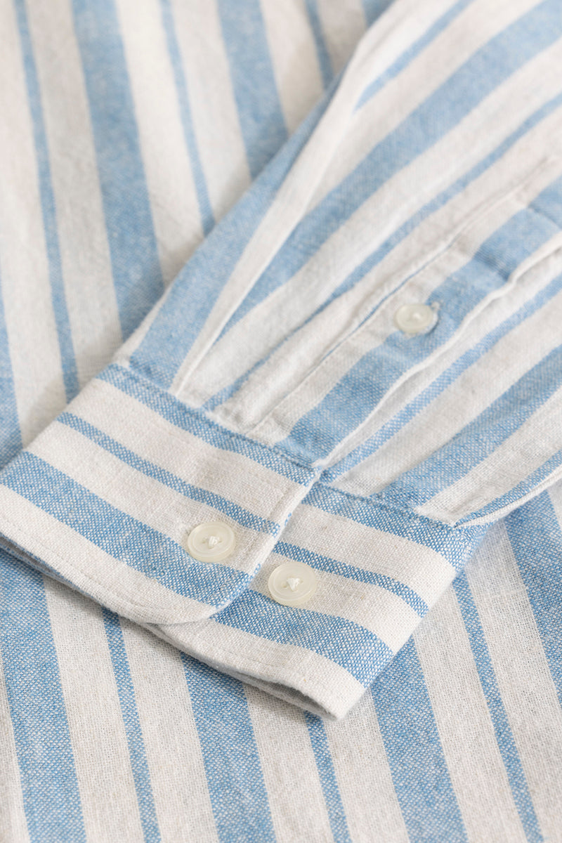 Blue Oxford Stripes Shirt