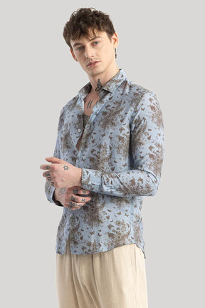 Axel Blue Floral Shirts