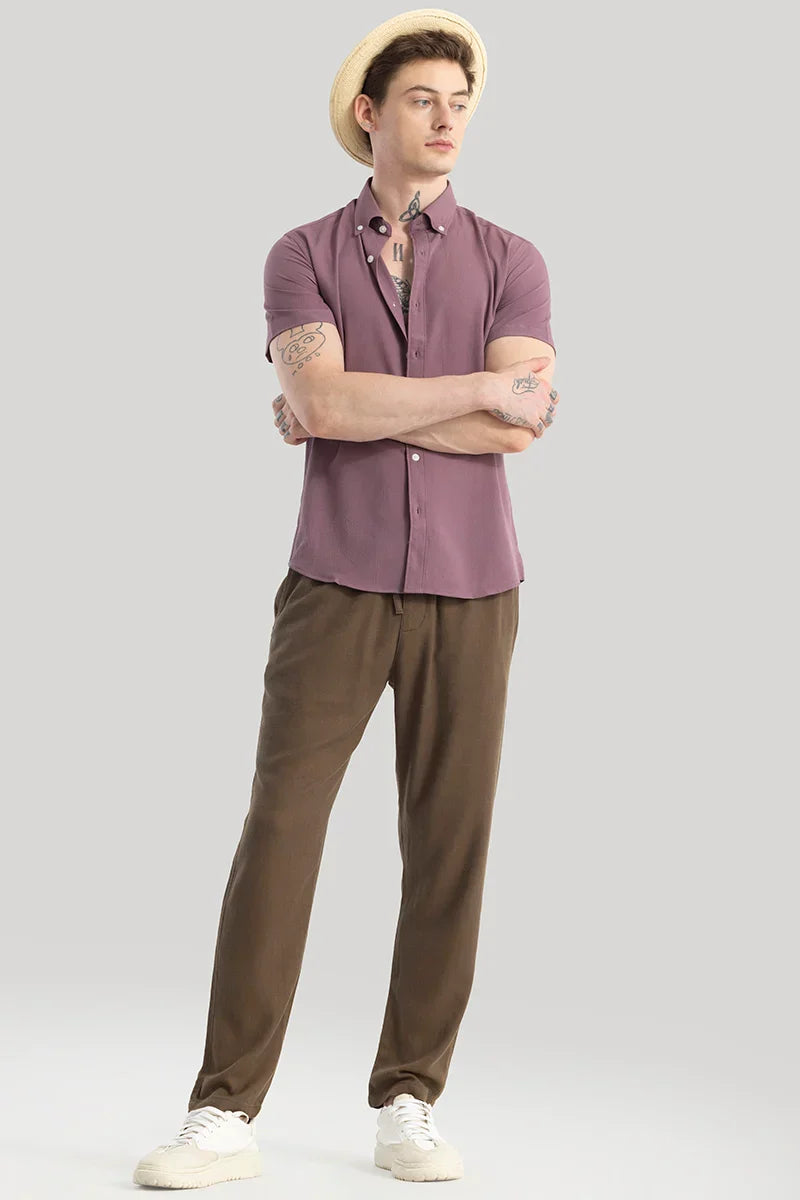 Torbjorn Mauve Plain Shirts