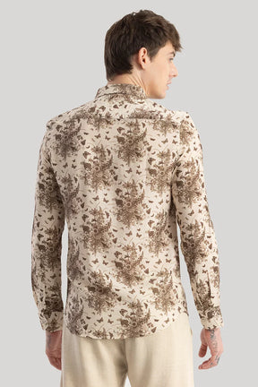 Axel Cream Floral Shirts