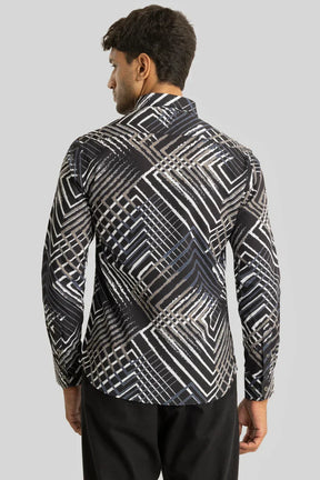 Momentum Black Geometric Shirt