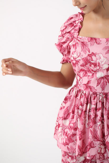 Radiant Petals Cotton Co-ord set