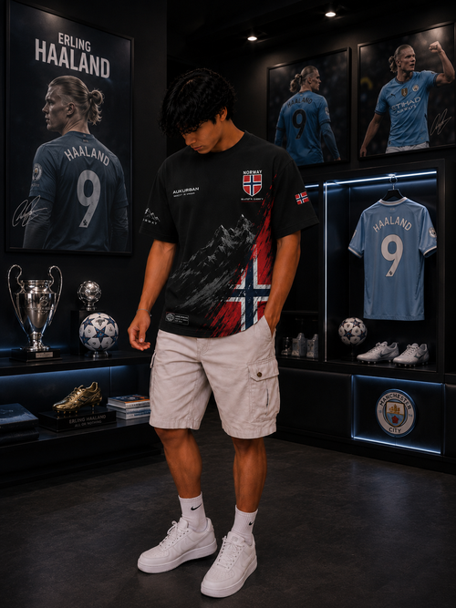 Haaland Norway Oversized Premium T-Shirt