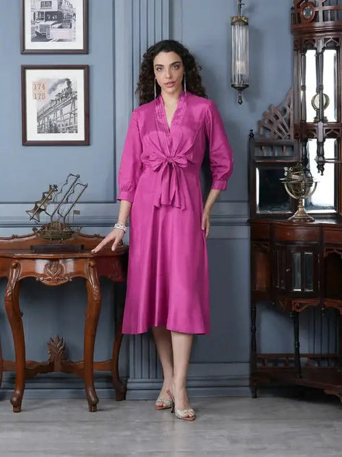 Rosé Reverie Russian Silk Dress