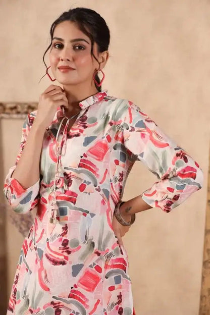 Rose Mist Russian Silk Co-ord Set