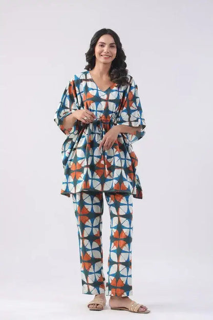 Sunkissed Mirage Cotton Kaftan Set
