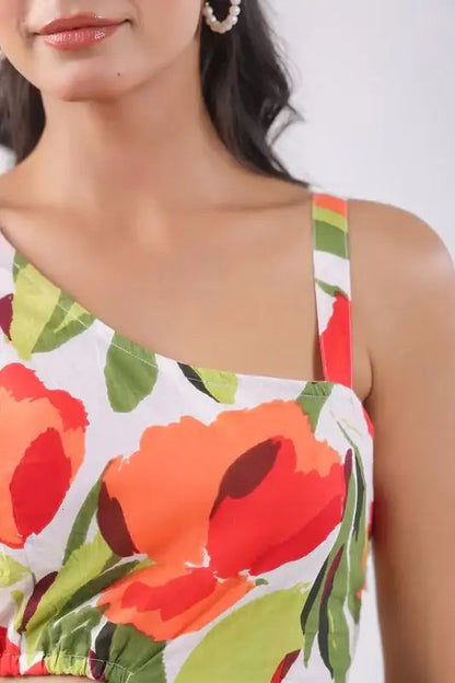 Tropical Lush Cotton Dress