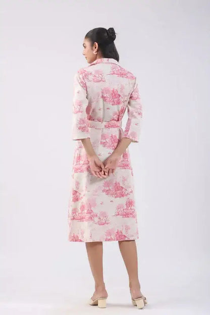 Sunset Pink Cotton Flex Dress