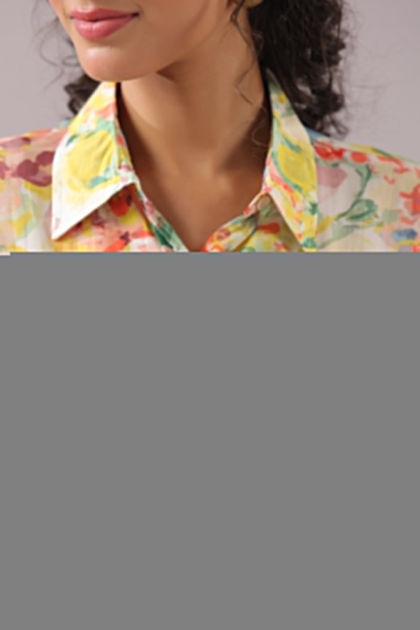 Sunlit Petal Printed Muslin Silk Shirt