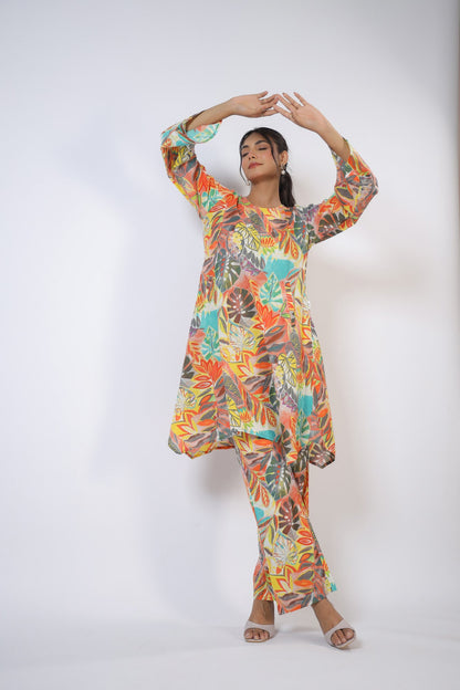 Lush Leaves Cotton Co-ord Set
