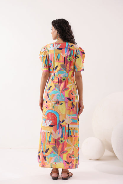 Radiant Bloom Cotton Sundress