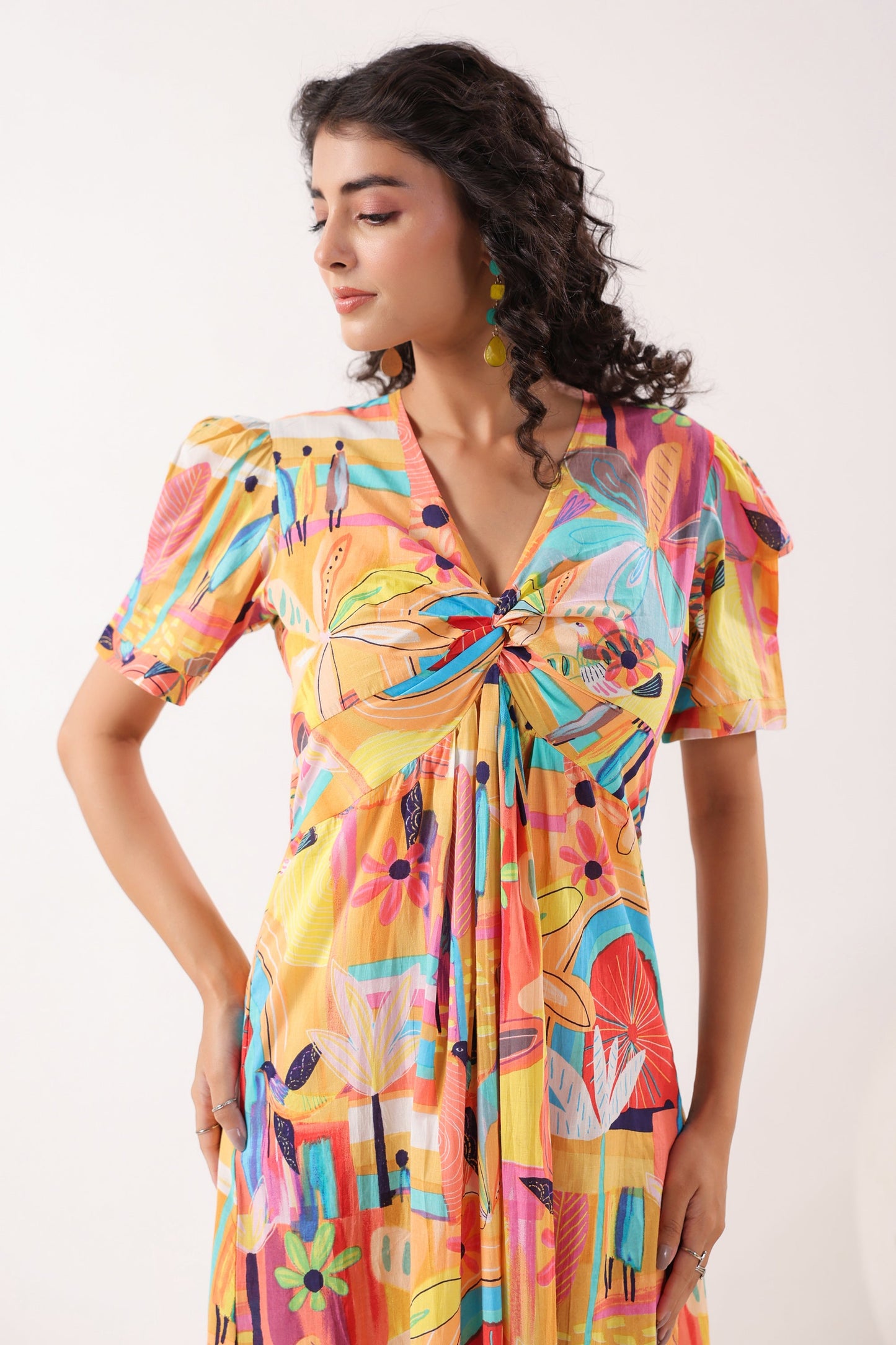 Radiant Bloom Cotton Sundress