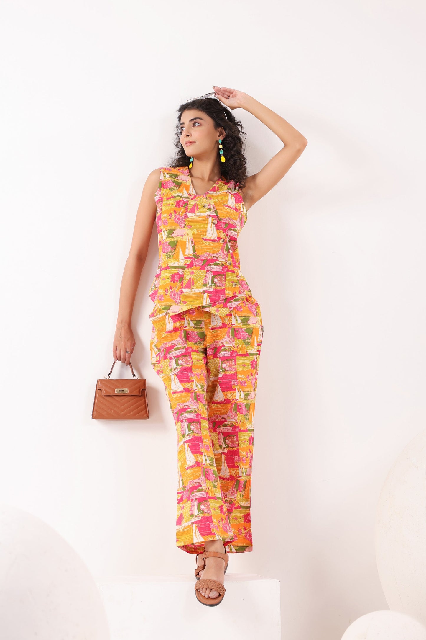 Sunburst Symphony Multi Cotton Co-ord Set