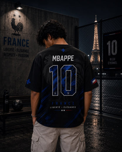 France Mbappé 10 Oversized T-Shirt – Bleu Éternel Edition