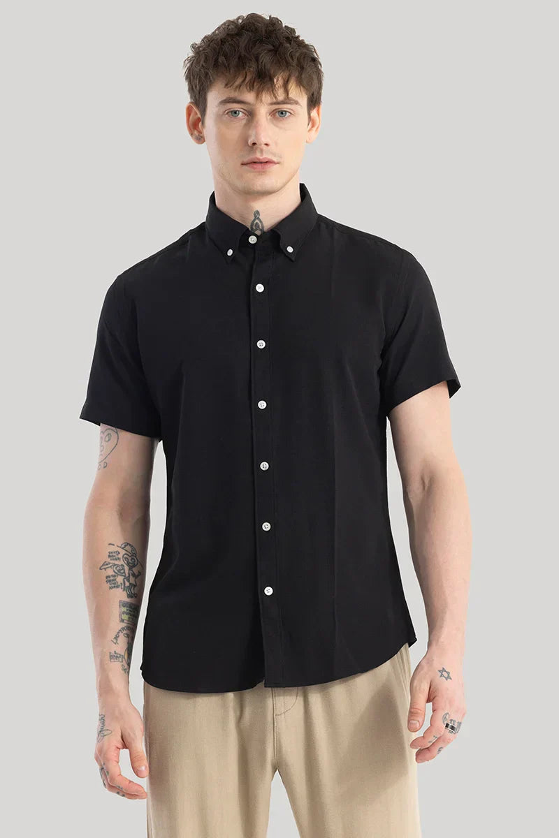 Torbjorn Black Plain Shirts