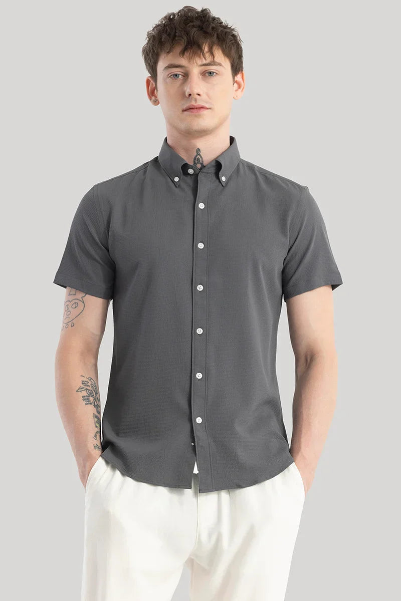 Torbjorn Charcoal Grey Plain Shirts