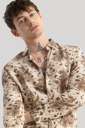 Axel Cream Floral Shirts