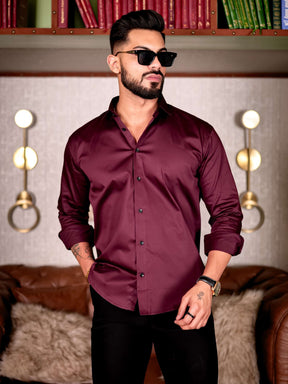 Wine Handmade Love Glitter Luxury Shirt For Men's