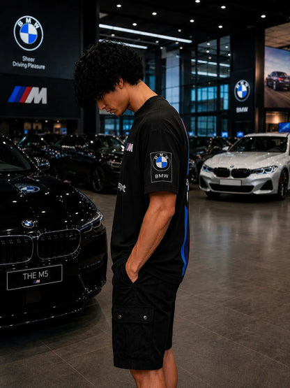 BMW M Series Oversized Black T-Shirt | Premium Motorsport Streetwear